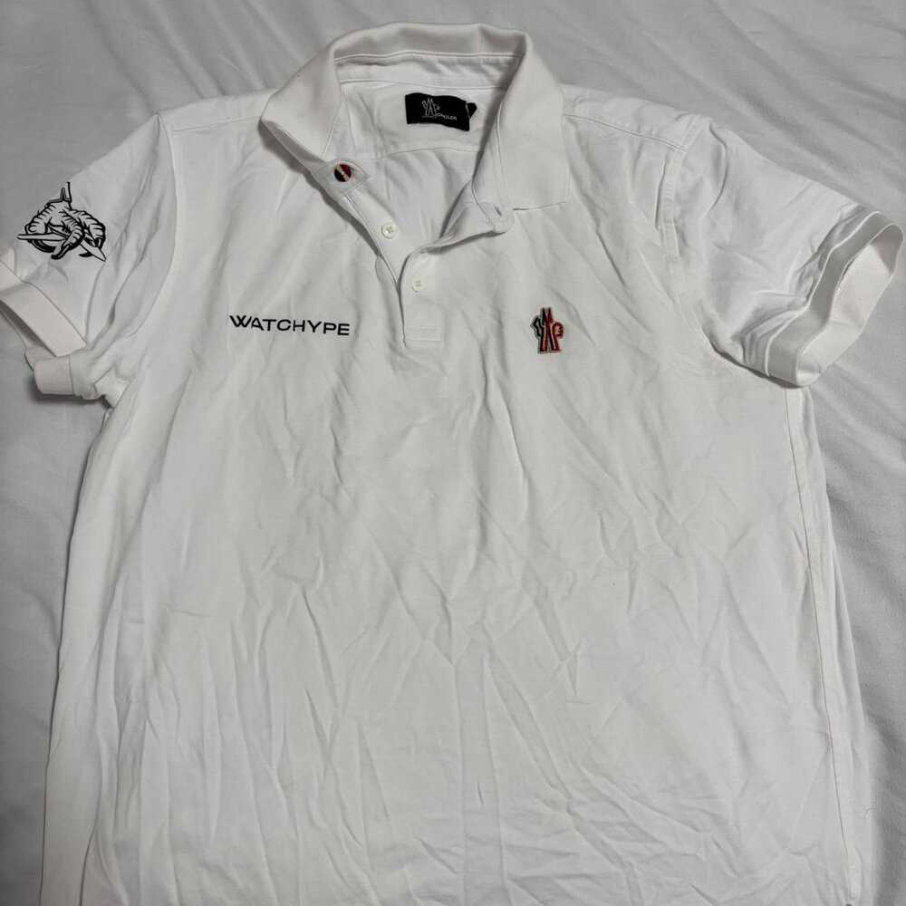 Moncler White Polo - Watchype (M)